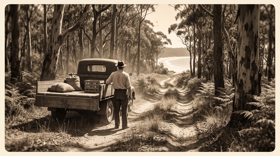 The unsealed road into Sussex Inlet, 1948